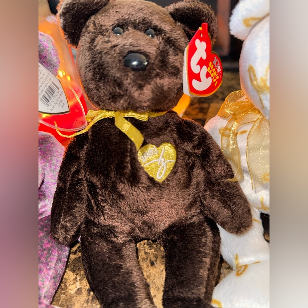 🧸 Ty Beanie Baby Signature Bear 4-Piece Set 1999 2000 2003 2004 Collectible - Picture 4 of 11